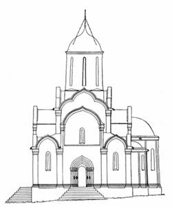 Реконструкция Спасского собора (по Б.А.Огневу).
