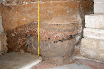 Controversial archeological site in the excavation under the altar of the Saviour Cathedral.