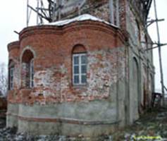  ,  .   (1- . XVI ) // Stupino region, Chirkino village. Pokrovskaya church (1st half 16th c.)