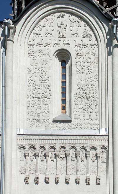 A fragment of decoration of St. Demetrius Cathedral in Vladimir.