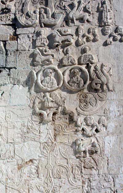 A fragment of decoration of St. George's Cathedral in Yuryev-Polsky.