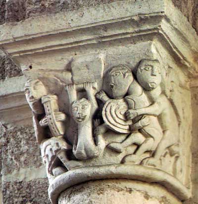 A fragment of decoration of a Church in La chaise de-Vicomte (La-Chaise-de-Viscount), Department of Vendee (Vendée), France.