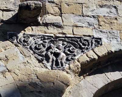 A fragment of decoration of the Church in Arezzo, Italy.