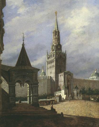 Spasskaya tower on the picture S. Shuhvostova. 1855.