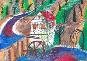 WATERMILL. THE FIRST FROST
21x30 wat.col.
 2013
