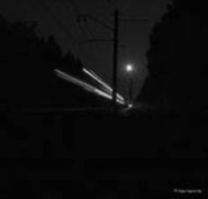 Moon and train