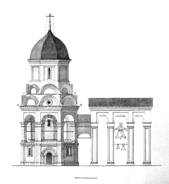 The Church of Metropolitan Alexei. Reconstruction Kavelmahera. The Northern facade.