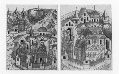 Assumption Cathedral. Miniatures of Litsevoj Chronicle of XVI century.