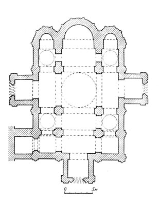 Assumption Cathedral of 1158-1160. Reconstruction by the author. Plan.